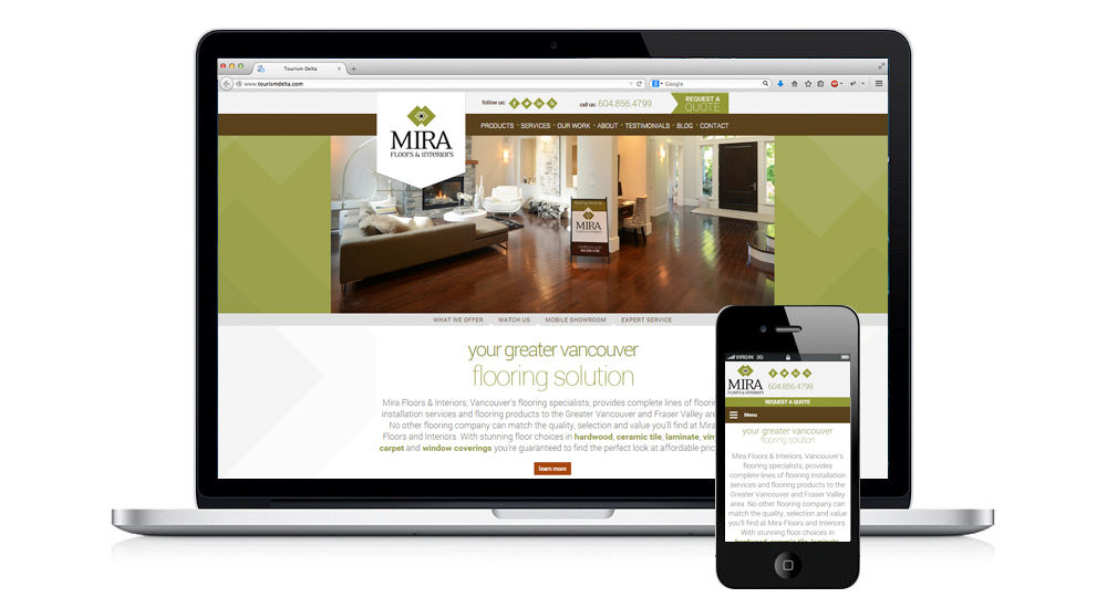Website Design - Mira Floors